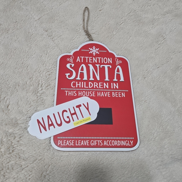 Attention Santa Holiday Changeable Sign Naughty or Nice NEW - Picture 10 of 10